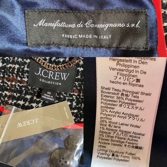 NWT J. Crew Collection Mirabelle Topcoat in Italian Textured Wool Blend Size 00 - Picture 16 of 16